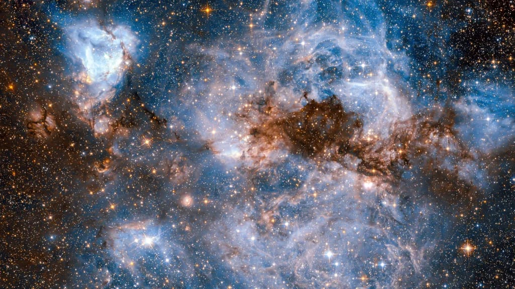 Parallel universes with additional dark energy could have more stars than our universe, which increases the chance of alien life developing. (This image shows a stellar nursery in the Large Magellanic Cloud, which orbits the Milky Way.) (Image credit Shutterstock)
